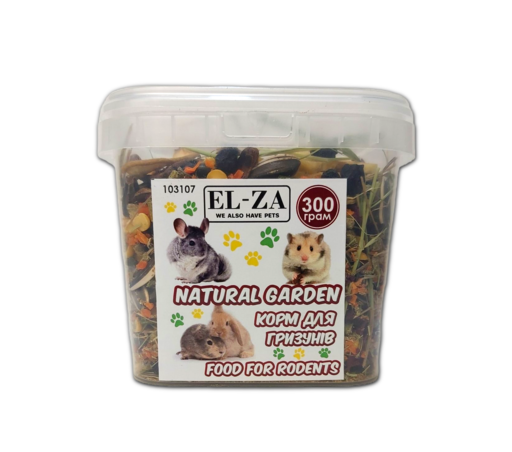 EL-ZA NATURAL GARDEN Корм для  гризунів банка 0,3кг